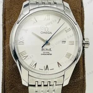 Omega 39.5 mm 424.10.40 De Ville Co Axial Chronometer Beyaz Kadran Celik Super Clone ETA Saat kırp kapak