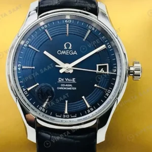 Omega 39.5 mm 424.10.40 De Ville Mavi Kadran Celik Super Clone ETA Saat kırp kapak