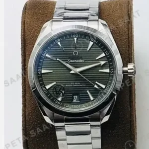 Omega 41 mm 220.10.41 Seamaster Aqua Terra Yesil Kadran Celik Super Clone ETA Saat kırp kapak
