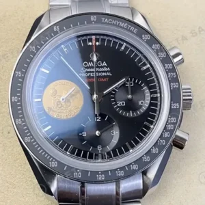 Omega 42 mm 310.30.42 Speedmaster Professional Moonwatch Apollo 11 Siyah Kadran Celik Kordon Super Clone ETA Saat kırp kapak