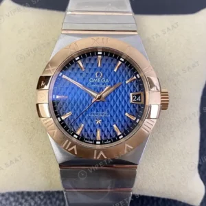 Omega 41 mm 131.20.41 Gmt Master Ii Constellation Rose Kasa Gri Kadran Celik Kordon Super Clone ETA Saat kırp kapak