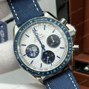 Omega 42 mm 310.30.42 Speedmaster Mavi Kadran Kordon Super Clone ETA Saat kırp kapak