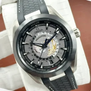 Omega 41 mm 220.10.41 Seamaster Aqua Terra Gri Skeleton Kaucuk Super Clone ETA Saat kırp kapak