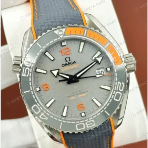 Omega 43.5 mm 215.30.44 Seamaster Planet Ocean Gri Turuncu Kaucuk Super Clone ETA Saat kırp kapak
