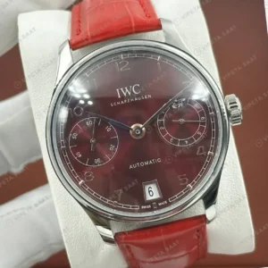 IWC Portugieser Bordo Güç Göstergeli Deri Super Clone ETA Saat kırp kapak
