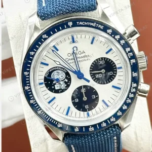 Omega 42 mm 310.30.42 Speedmaster Beyaz Kadran Kordon Super Clone ETA Saat kırp kapak