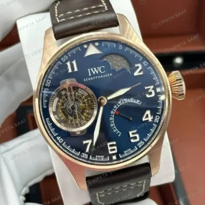 IWC Portugieser Rose Mavi Tourbillon Deri Super Clone ETA Saat kırp kapak