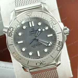 Omega 42 mm 210.30.42 Seamaster Diver 300m Gri Kadran Celik Super Clone ETA Saat kırp kapak
