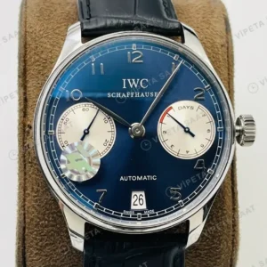 IWC Portugieser Otomatik Mavi Kadran Çelik 42mm Super Clone ETA Saat kırp kapak
