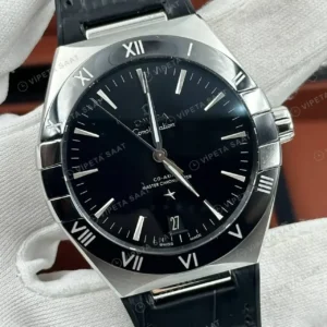 Omega 41 mm 220.10.41 Seamaster Aqua Terra Siyah Roma Kadran Deri Super Clone ETA Saat kırp kapak