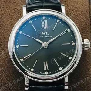 IWC Portofino Otomatik Yeşil Kadran Çelik 34mm Super Clone ETA Saat kırp kapak