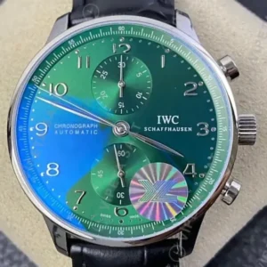 IWC Ingenieur Siyah Kadran Siyah Deri Kordon Super Clone ETA Saat kırp kapak