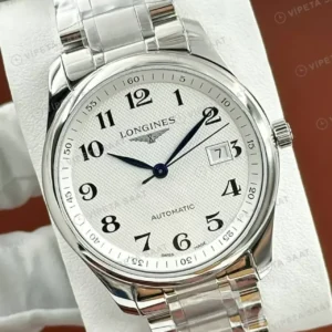 Longines Master Collection Beyaz Arabik Çelik Super Clone ETA Saat kırp kapak