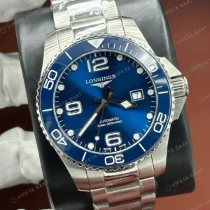 Longines HydroConquest Mavi Kadran Çelik Parlak Super Clone ETA Saat kırp kapak