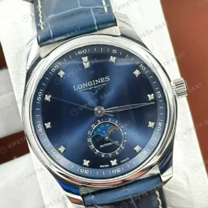Longines Master Collection Mavi Kadran Deri Super Clone ETA Saat kırp kapak