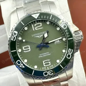 Longines HydroConquest Yeşil Kadran Çelik Super Clone ETA Saat kırp kapak