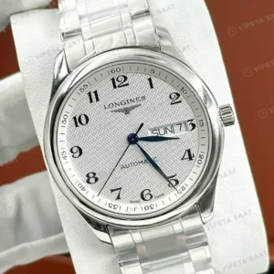 Longines Master Collection Beyaz Arabik Takvim Çelik Super Clone ETA Saat kırp kapak