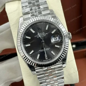 Rolex Datejust 36 mm 126234 Rhodium Kadranlı Jubilee Bilezik Fluted (Yivli) Bezel 3235 Super Clone ETA Saat kırp kapak