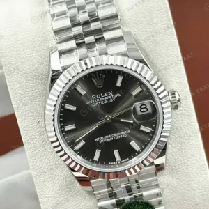Rolex Datejust 31 mm 278274 Siyah Kadranlı Jubilee Bilezik Fluted (Yivli) Bezel 2236 Super Clone ETA Saat kırp kapak