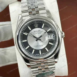 Rolex Datejust 36 mm 126200 Gümüş Kadranlı Jubilee Bilezik Smooth / Domed (Düz) Bezel 3235 Super Clone ETA Saat kırp kapak