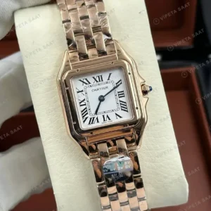 Cartier Santos 35 mm W2SA0009 Rose Gold Beyaz Cift Renk Parlak Super Clone ETA Saat kırp kapak