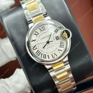 Cartier Baignoire 32 mm WJBA0005 Rose Elmas Oval Bilezik Super Clone ETA Saat kırp kapak