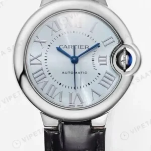 Cartier Ballon Bleu 33 mm LWSBB0062 Mavi Kadran Celik Super Clone ETA Saat kırp kapak
