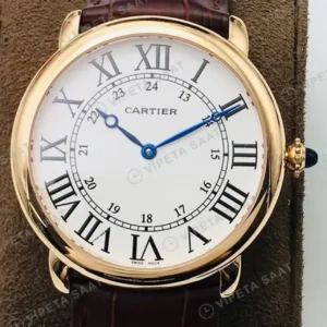 Cartier Ronde Solo 36 mm WSRA0022 Beyaz Kadran Gold Super Clone ETA Saat kırp kapak