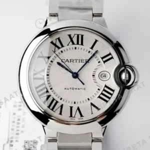 Cartier Ballon Bleu 33 mm WSBB0044 Beyaz Kadran Celik Super Clone ETA Saat kırp kapak