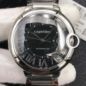 Cartier Ballon Bleu 33 mm WSBB0044 Siyah Kadran Celik Super Clone ETA Saat kırp kapak