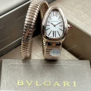 Bvlgari Serpenti 35 mm 102123 Serpenti Tubogas Rose Siyah Kadran Super Clone ETA Saat kırp kapak