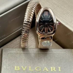 Bvlgari Serpenti 35 mm 102123 Serpenti Rose Siyah Kadran Tek Tur Super Clone ETA Saat kırp kapak