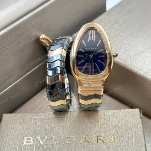 Bvlgari Serpenti 35 mm 102123 Serpenti Cift Renk Siyah Kadran Super Clone ETA Saat kırp kapak