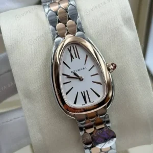 Bvlgari Serpenti 35 mm 102123 Serpenti Cift Renk Beyaz Kadran Super Clone ETA Saat kırp kapak