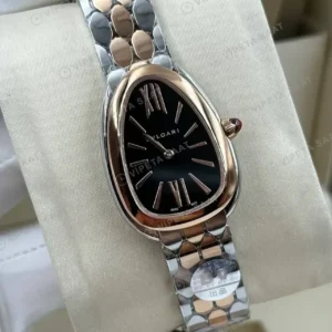 Bvlgari Serpenti 35 mm 102123 Serpenti Celik Kordon Gumus Bileklik Super Clone ETA Saat kırp kapak