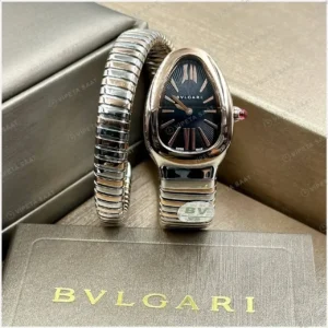 Bvlgari Serpenti 35 mm 102123 Serpenti Celik Elmas Tasli Siyah Kadran Super Clone ETA Saat kırp kapak