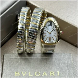 Bvlgari Serpenti 26 mm 102920 Serpenti Celik Beyaz Kadran Kisa Super Clone ETA Saat kırp kapak