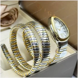 Bvlgari Serpenti 35 mm 102123 Serpenti Altin Elmas Tasli Sarmal Super Clone ETA Saat kırp kapak