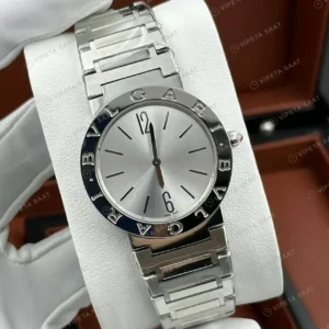 Bvlgari Octo Roma 34 mm 103798 Octo Roma Gumus Kadran Celik Parlak Super Clone ETA Saat kırp kapak