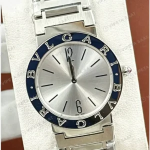 Bvlgari Lvcea 33 mm 103503 Lvcea Gumus Siyah Bezel Celik Super Clone ETA Saat kırp kapak