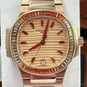 Patek Philippe Nautilus 5711 40 mm Rose Gold Somon Kadran Super Clone ETA Saat kırp kapak