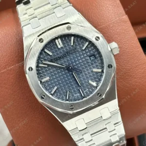 Audemars Piguet Royal Oak Bayan Mavi Kadranlı Çelik Super Clone ETA Saat kırp kapak