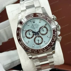 Rolex Daytona 116506 Platinum Buz Mavi 4130 Super Clone ETA Saat kırp kapak