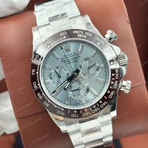 Rolex Daytona 116506 Platinum Buz Mavi Cerachrom 4130 Super Clone ETA Saat kırp kapak