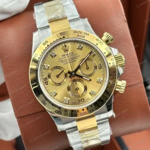 Rolex Daytona 116503 Two-Tone Siyah 4130 Super Clone ETA Saat kırp kapak