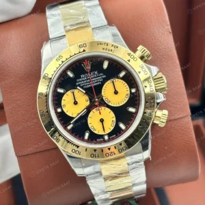 Rolex Daytona 116503 Two-Tone Siyah 4130 Cosmograph Super Clone ETA Saat kırp kapak