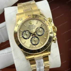 Rolex Daytona 126508 Yellow Gold Champagne 4131 Cosmograph Super Clone ETA Saat kırp kapak