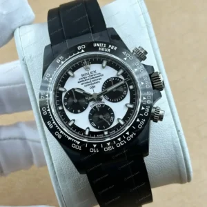 Rolex Daytona Carbon Beyaz Oysterflex 4130 Super Clone ETA Saat kırp kapak