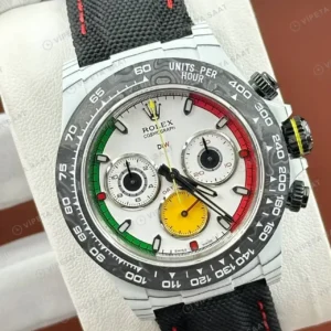 Rolex Daytona DiW Ferrari White Carbon 4130 Super Clone ETA Saat kırp kapak
