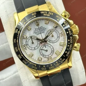 Rolex Daytona 126518LN Yellow Gold Sedef Oysterflex 4131 Super Clone ETA Saat kırp kapak